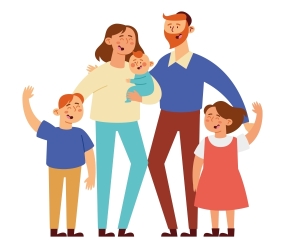 Toți membrii familiei în spaniolă